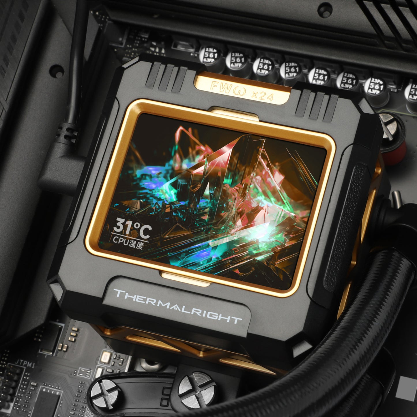 THERMALRIGHT FROZEN WARFRAME LCD 240 BLACK ARGB AIO LIQUID COOLER - 814256017039