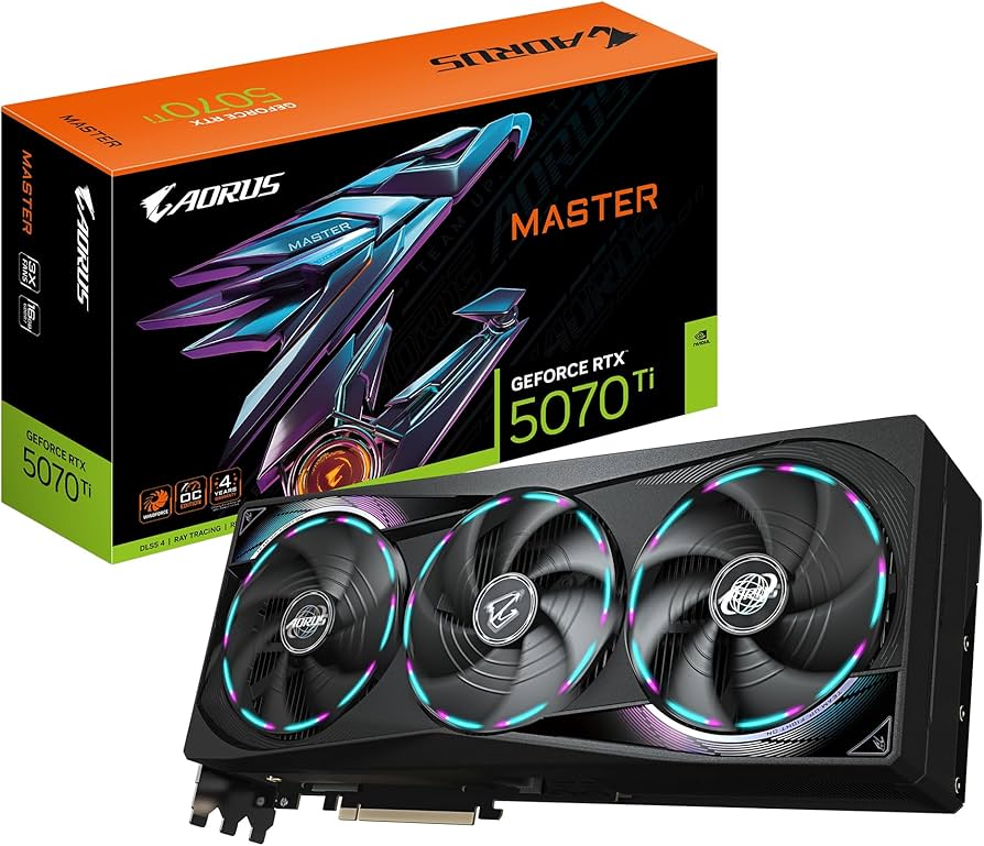 Gigabyte GeForce RTX 5070Ti Aorus Master 16GB GDDR7 Graphics Card - RTX5070TI- 4719331355678