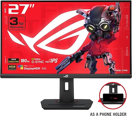 ASUS ROG STRIX 27" XG27ACS IPS 180Hz 1440P 1MS G-SYNC GAMING MONITOR (3YRS) - ASUSXG27ACS