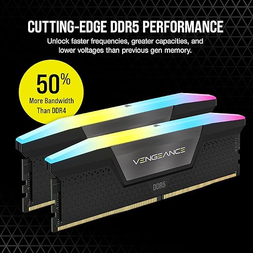 CORSAIR VENGEANCE RGB DDR5 GREY 6000MHz 32GB(16GBx2) CL30 KIT(LIMITED LT) - 840006600107