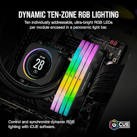 CORSAIR VENGEANCE RGB DDR5 GREY 6000MHz 32GB(16GBx2) CL30 KIT(LIMITED LT) - 840006600107