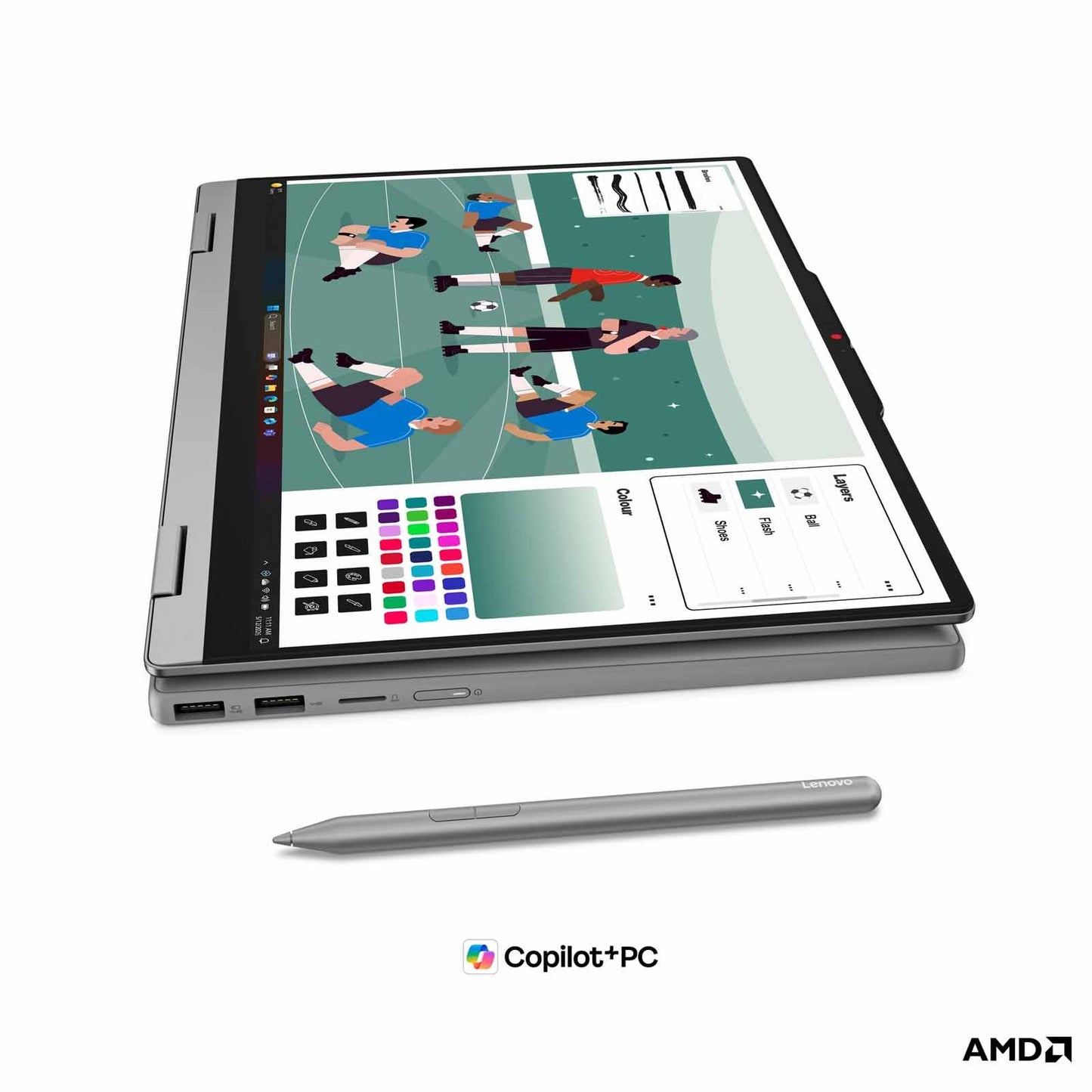 LENOVO IDEAPAD 5 2-in-1 83UH0008SB (RYZEN RI 7 445 6C/16GB(8X2)/ 1TB SSD2242+1s2280/AMD 840M/14"WUXGA IPS-TOUCH SCREEN WITH PEN-LUNA GREY/WIN11H) - 83UH0008SB