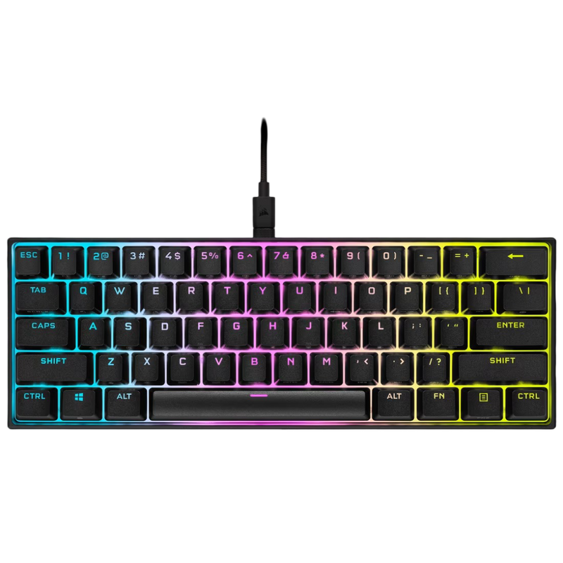 Corsair K65 RGB Mini Mechanical Gaming Keyboard Cherry MX Speed Black - 840006635772