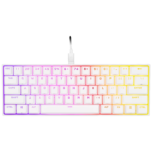 Corsair K65 RGB Mini Mechanical Gaming Keyboard Cherry MX Speed White - 840006636946