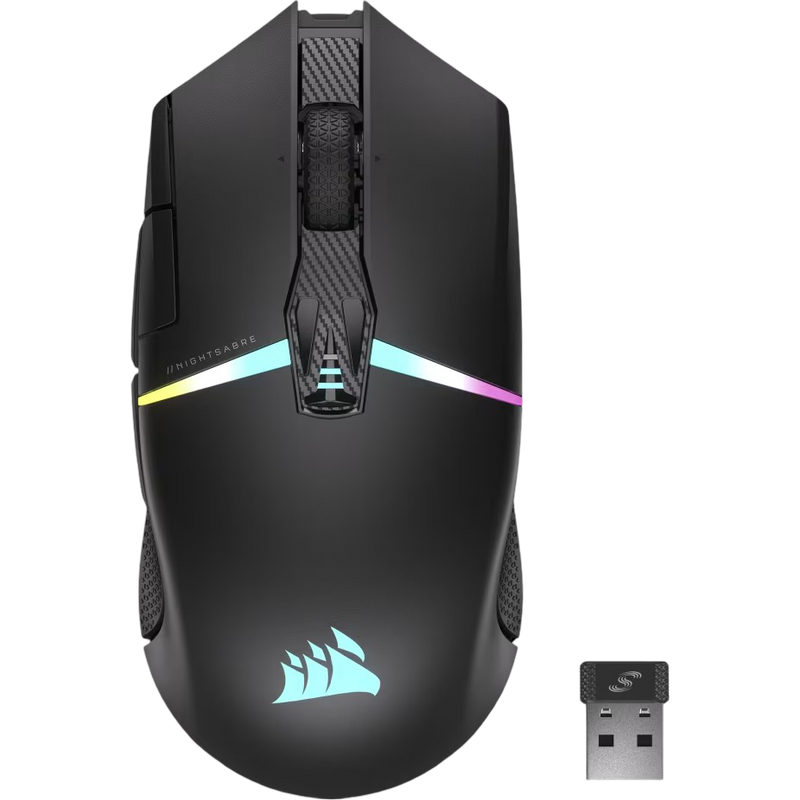Corsair Nightsabre Wireless RGB Gaming Mouse - 840006649496