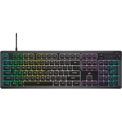 Corsair K55 Core RGB Gaming Keyboard Dynamic RGB Backlit Keys Spill Resistant Black - 840006666547