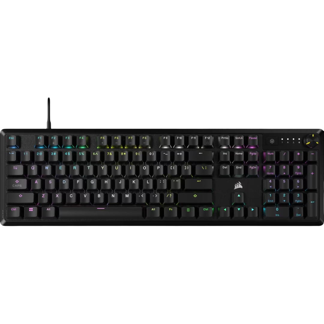CORSAIR K70 RGB CORE Mechanical Gaming Keyboard, Backlit RGB LED, CORSAIR MLX Red, Black - 840006666707