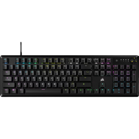 CORSAIR K70 RGB CORE Mechanical Gaming Keyboard, Backlit RGB LED, CORSAIR MLX Red, Black - 840006666707