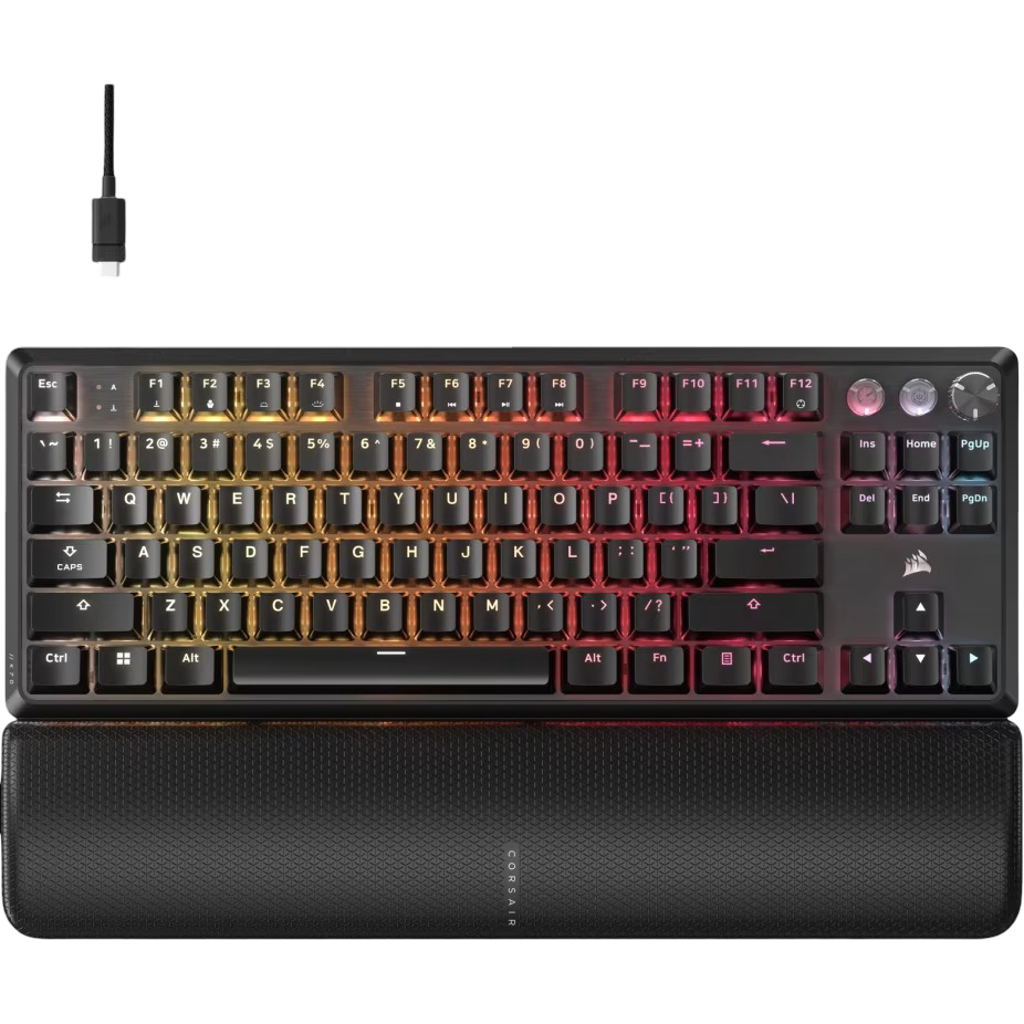 Corsair K70 PRO TKL High Performance Hall Effect Gaming Keyboard with Rapid Trigger Black -  840006683650