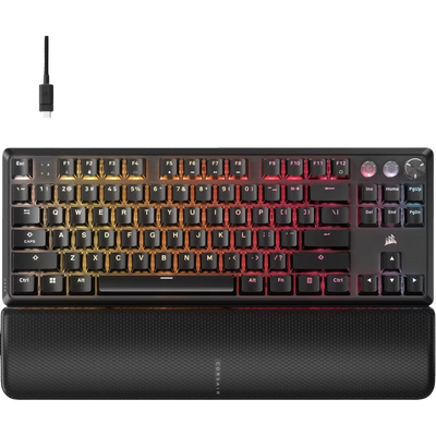 Corsair K70 PRO TKL High Performance Hall Effect Gaming Keyboard with Rapid Trigger Black -  840006683650