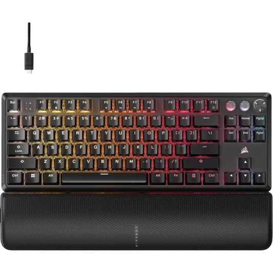 Corsair K70 PRO TKL High Performance Hall Effect Gaming Keyboard with Rapid Trigger Black -  840006683650