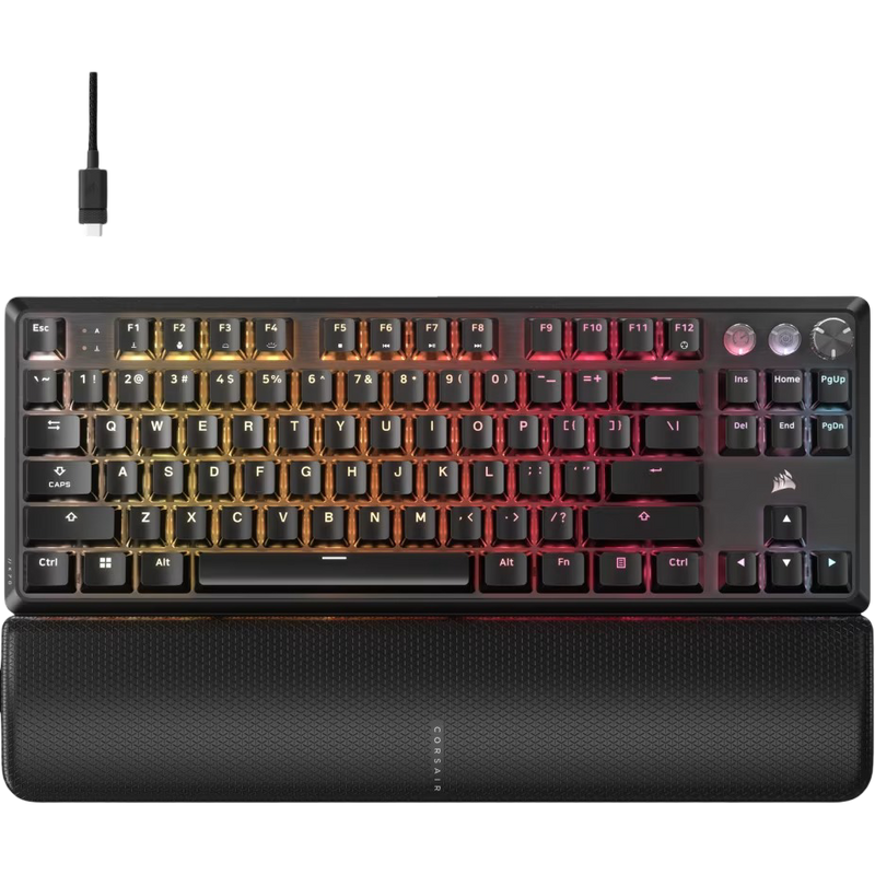 Corsair K70 PRO TKL High Performance Hall Effect Gaming Keyboard with Rapid Trigger Black -  840006683650