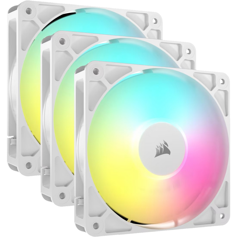 Corsair RS120 ARGB 120mm PWM Fans Triple Pack - White - 840006684176