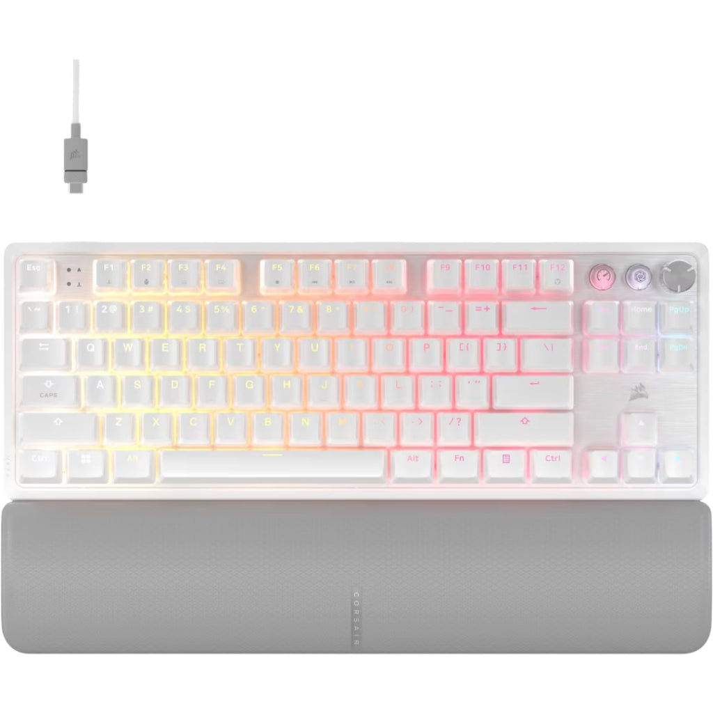 Corsair K70 PRO TKL High Performance Hall Effect Gaming Keyboard with Rapid Trigger White - 840006686637