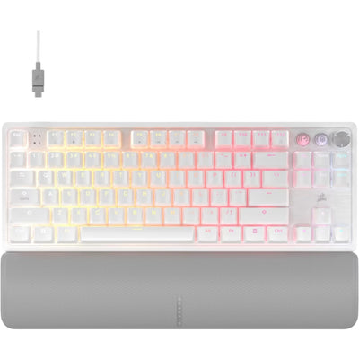 Corsair K70 PRO TKL High Performance Hall Effect Gaming Keyboard with Rapid Trigger White - 840006686637