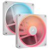 Corsair iCUE LINK LX140-R RGB 140mm PWM Reverse Fans Dual Pack -  White - 840006688754