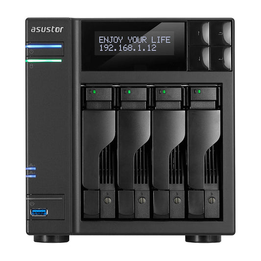ASUSTOR AS6404T 4 Bay Network Attached Storage - (J3455) 1.5 Ghz, 8GB DDR3L MEMORY -887372000865