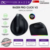 RAZER Pro Click V2 Right-Handed Vertical Ergonomic Productivity Wireless Mouse - RZ01-05250100-R3A1 - 8886419334699
