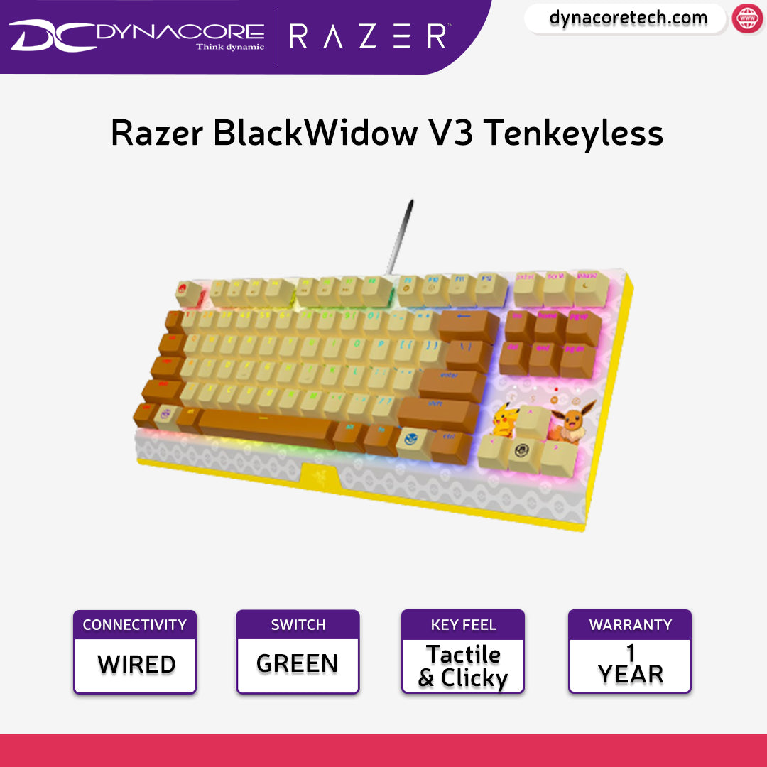 Razer BlackWidow V3 Tenkeyless (Green Switch) Gaming Keyboard