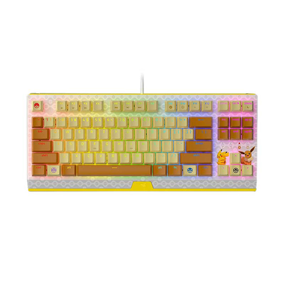 Razer BlackWidow V3 Tenkeyless (Green Switch) Gaming Keyboard - Pokemon Edition - RZ03-03492700-R3A1 - 8886419349532