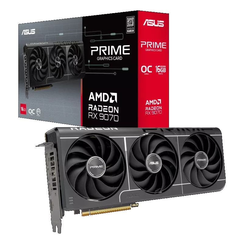 ASUS Prime Radeon RX9070 EVO OC Edition 16GB GDDR6 GRAPHICS CARD PRIME-RX9070-O16G-EVO - 199291204102