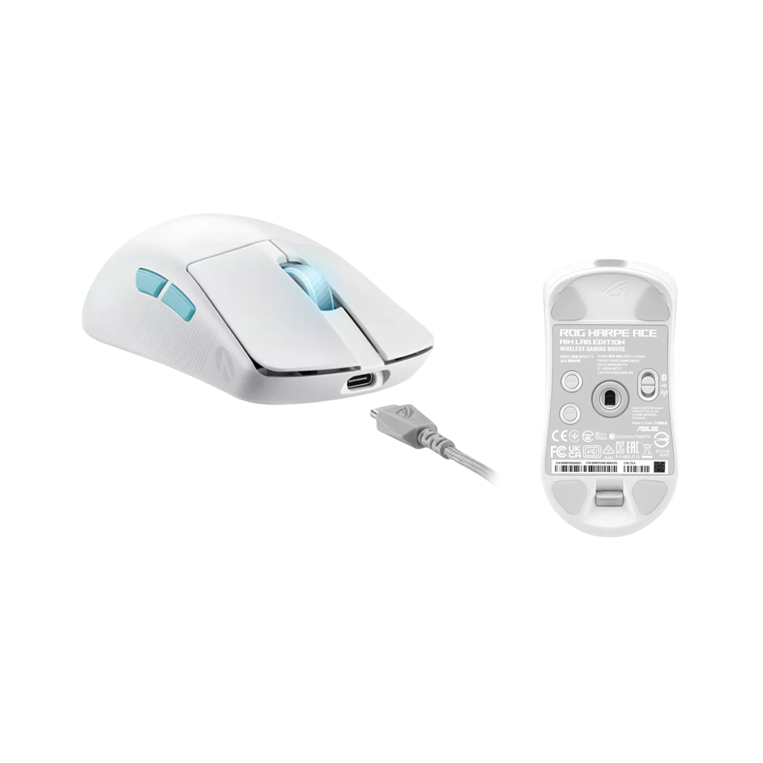 ASUS ROG Harpe Ace Aim Lab Edition White RGB Wireless Gaming Mouse - 4711387136560
