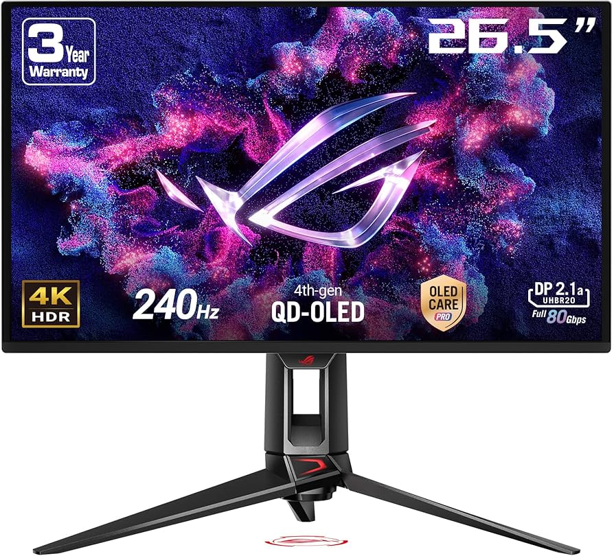 ASUS ROG Swift PG27UCDM  27" 4K UHD (2160P) QD-OLED 240HZ Gaming Monitor - ASUSPG27UCDM