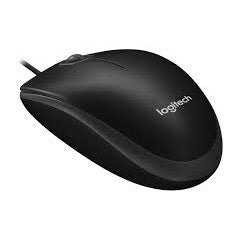 LOGITECH B100 OPTICAL USB WIRED MOUSE BLACK (3Y) - 097855175793