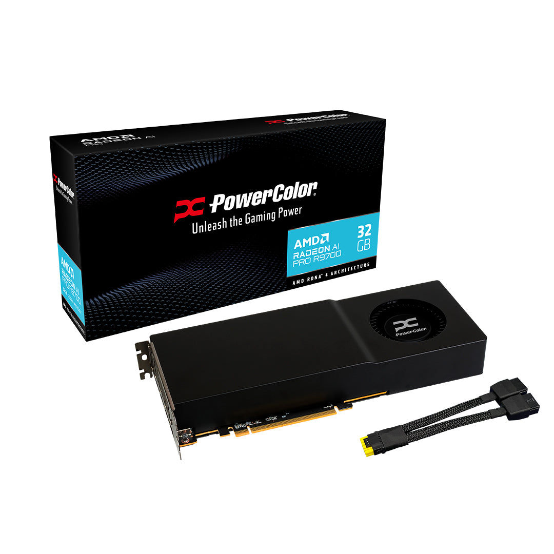 PowerColor Radeon™ AI PRO R9700 32GB GDDR6 Graphics Card - AI PRO R9700 32G-B