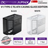 APNX V1 Type-C Tempered Glass ATX Mid-Tower Airflow PC Case Glass Edition - Black / White