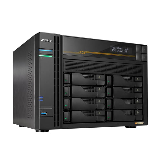 Asustor Lockerstor 8 Gen3 AS6808T 8 Bay Network Attached Storage with Dual 10 Gigabit ports - 887372001671