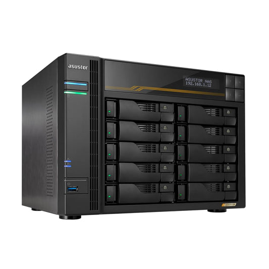Asustor Lockerstor 10 Gen3 AS6810T 10 Bay 16GB RAM Network Attached Storage with Dual 10 Gigabit ports - 887372001688