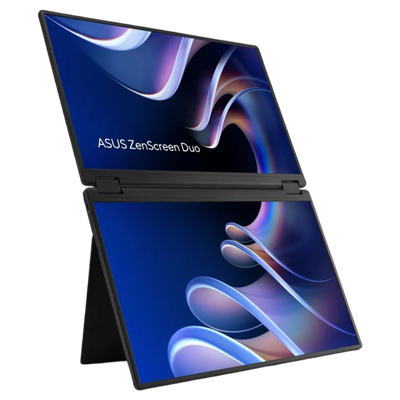 ASUS ZenScreen Duo MB14FCD 14 Inch Foldable Dual-Screen Dual USB Type-C Auto-rotate IPS Sleek Design Portable Monitor - ASUSMB14FCD