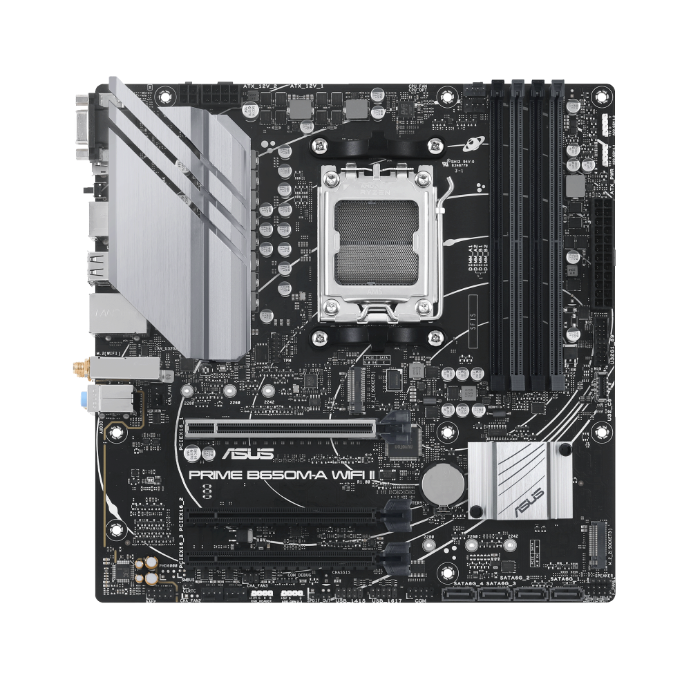 Asus PRIME B650M-A WIFI II AMD B650 Micro-ATX motherboard DDR5 PCIe 5.0 M.2 support - 197105034945