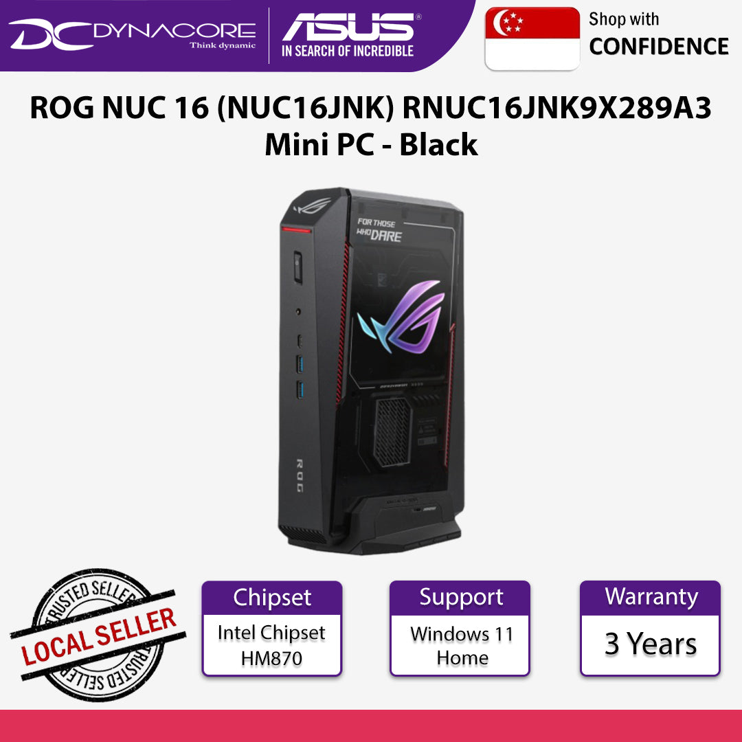 Asus ROG NUC 16 Intel Core U9-290HX NVIDIA GeForce RTX 5080 DDR5 32GB 1TB Win 11 Home Mini PC Black - 199291652866