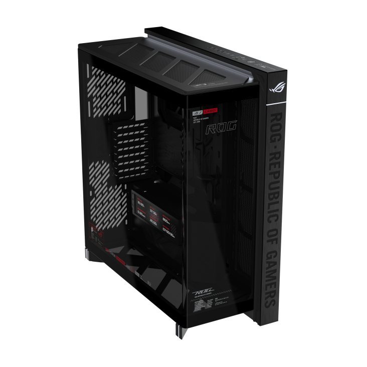 ASUS ROG Cronox GR801 EATX Curved Tempered Glass Gaming PC Case Black - ASUSCRONOXGR80BL