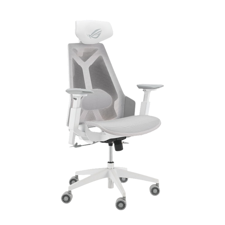 ASUS ROG Destrier Core SL400C Ergo Gaming Chair Futuristic Cyborg Aesthetic Versatile Seat Adjustments  White - 4711387920183