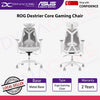 ASUS ROG Destrier Core SL400C Ergo Gaming Chair Futuristic Cyborg Aesthetic Versatile Seat Adjustments  White - 4711387920183