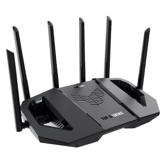 ASUS TUF BE9400 Tri Band WiFi 7 Extendable Gaming Router Quad 2.5G ports 3 step Port Forwarding Smart Home Master - 4711387931875