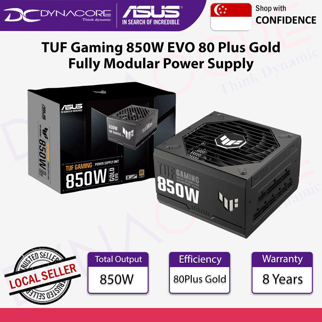 ASUS TUF Gaming 850W EVO 80 Plus Gold Fully Modular Power Supply - 4711636287715