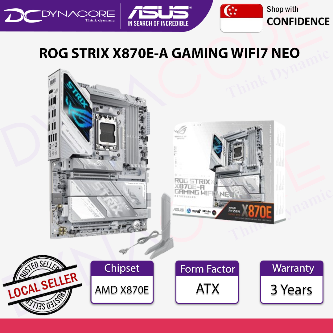 ASUS ROG Strix X870E-A Gaming WIFI7 NEO AMD AM5 ATX DDR5 Motherboard - 4711636491624
