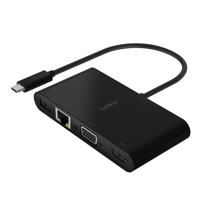 BELKIN USB-C MULTIMEDIA + CHARGE ADAPTER (100W) - 745883799107