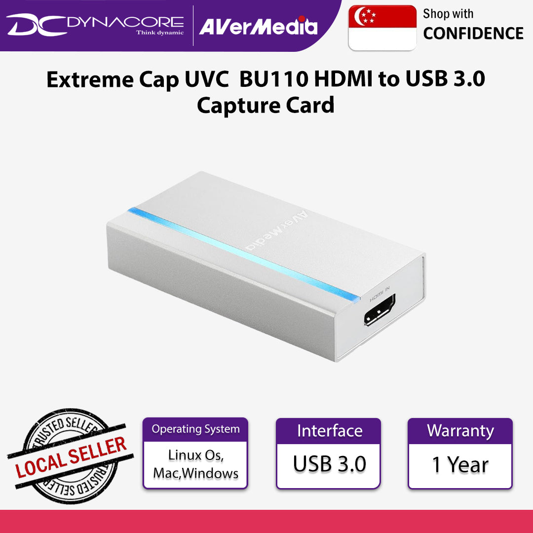 Avermedia Extreme Cap UVC  BU110 HDMI to USB 3.0 Capture Card - BU110