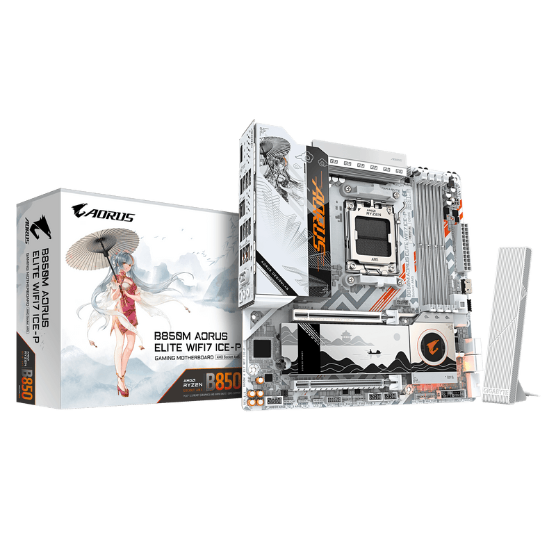 Gigabyte B850M AORUS ELITE WIFI7 ICE-P AMD Socket AM5 Motherboard - 4719331872847