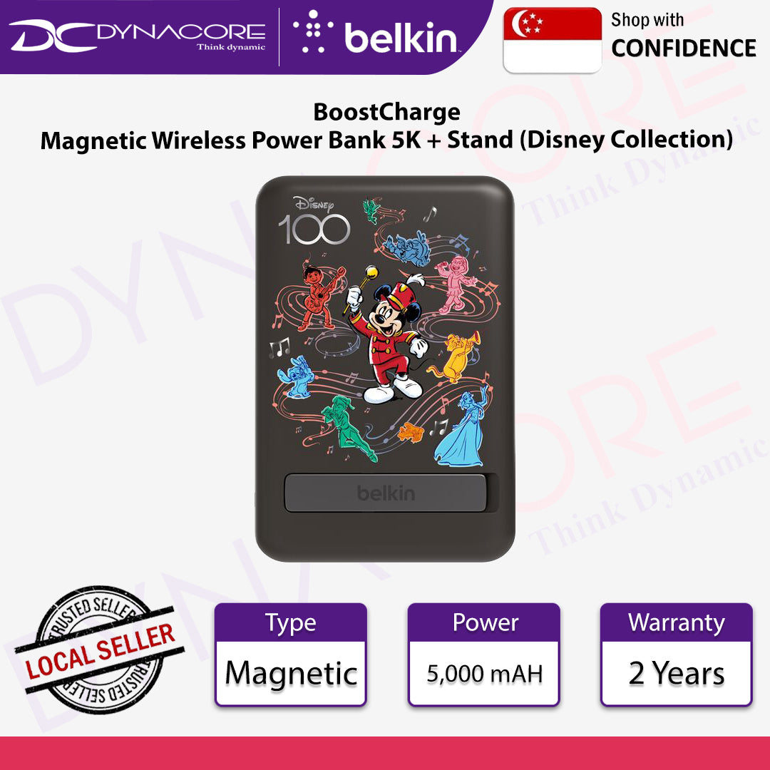 Belkin BPD004qcRD-DY Magnetic Wireless Power Bank 5K + Stand (Disney Collection) - 745883867608