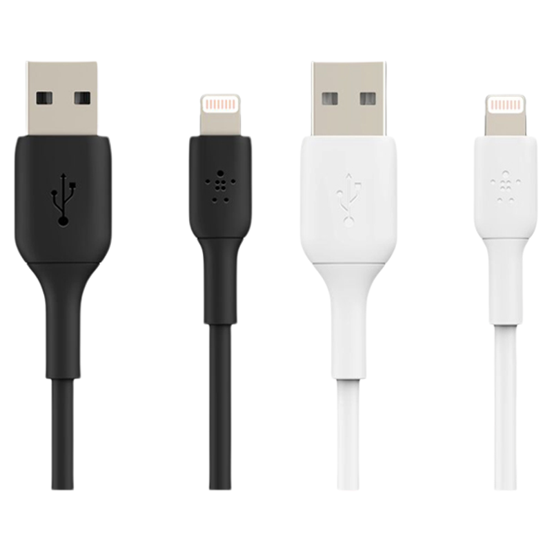 Belkin BoostCharge Lightning to USB-A Cable - 2M / 3M - Black / White