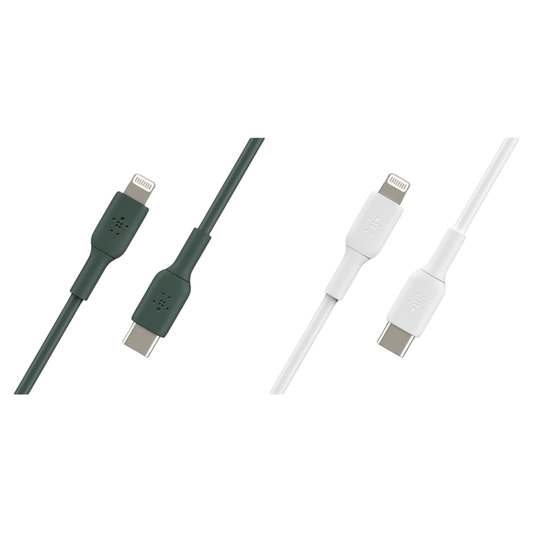 Belkin BoostCharge USB-C to Lightning Cable - 1m (Midnight Green/White)