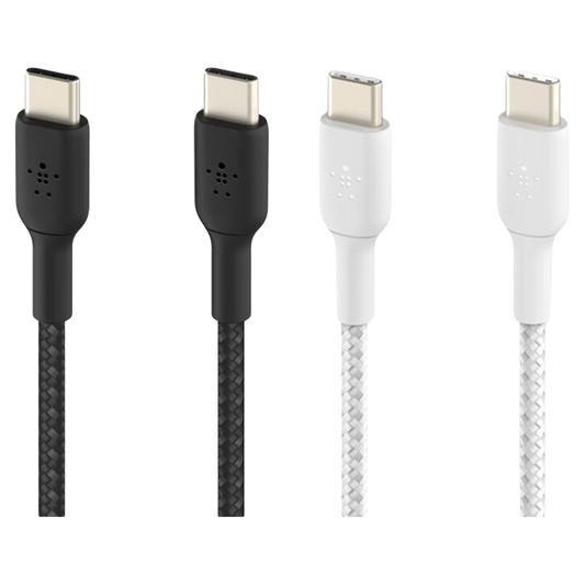 Belkin BoostCharge Braided USB-C to USB-C Cable 1m / 3.3ft (Black / White)