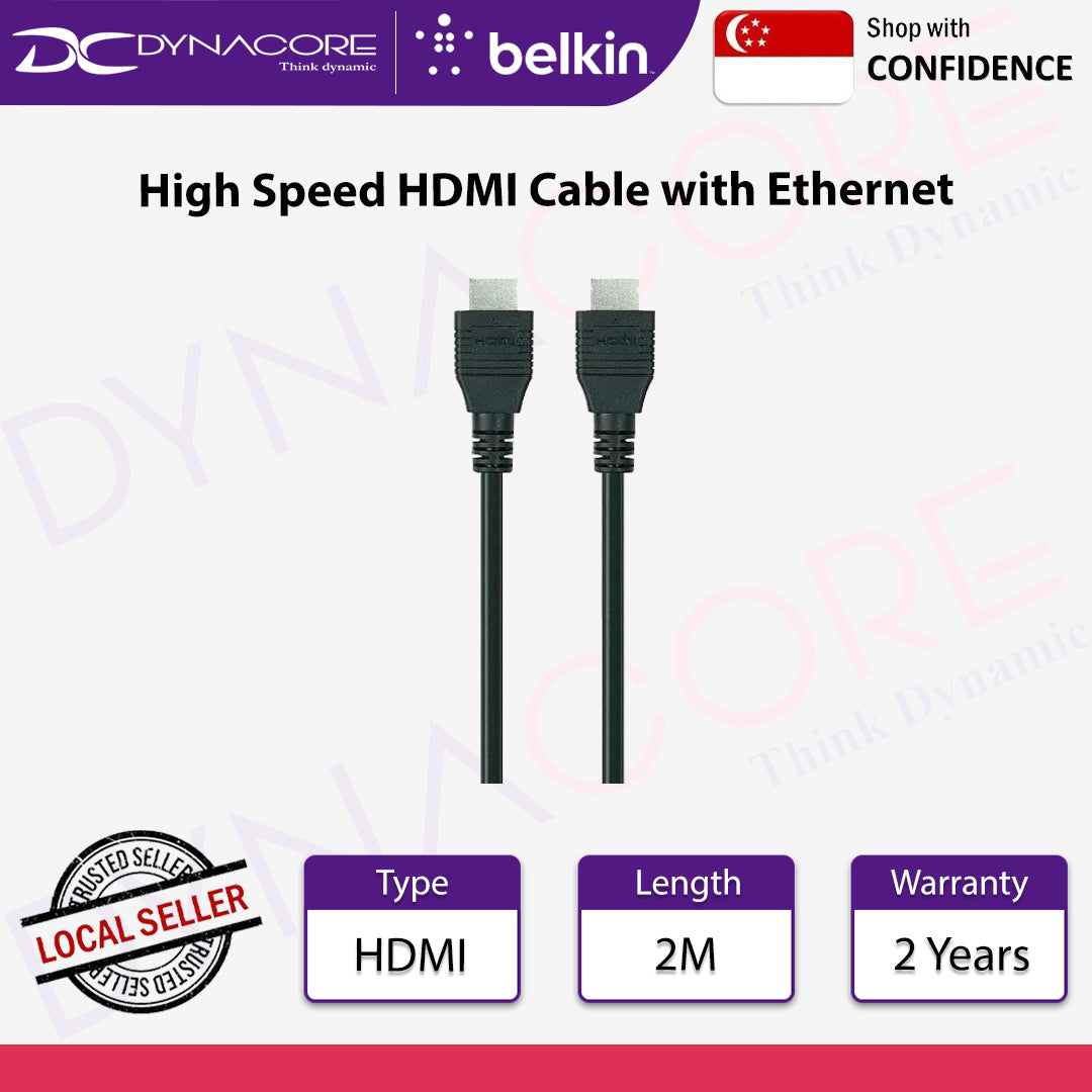 Belkin F3Y020bt2M High Speed HDMI Cable with Ethernet - 2m - 745883713035