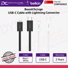Belkin BoostCharge USB-C Cable with Lightning Connector (Black / White)